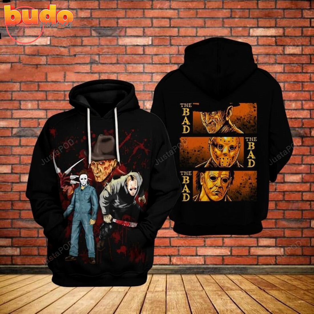 The bad horror characters halloween 3d all over printed hoodie, zip- up hoodie