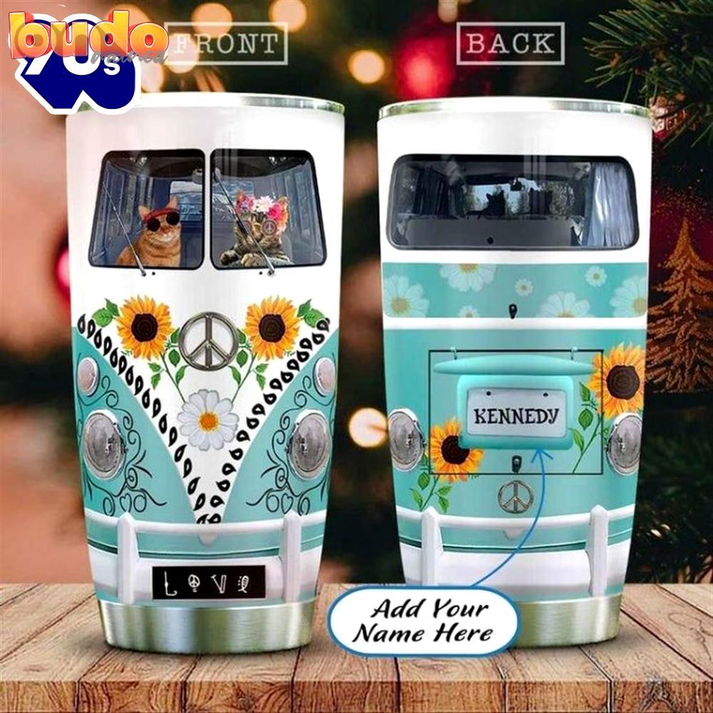 The cat couple hippie van…