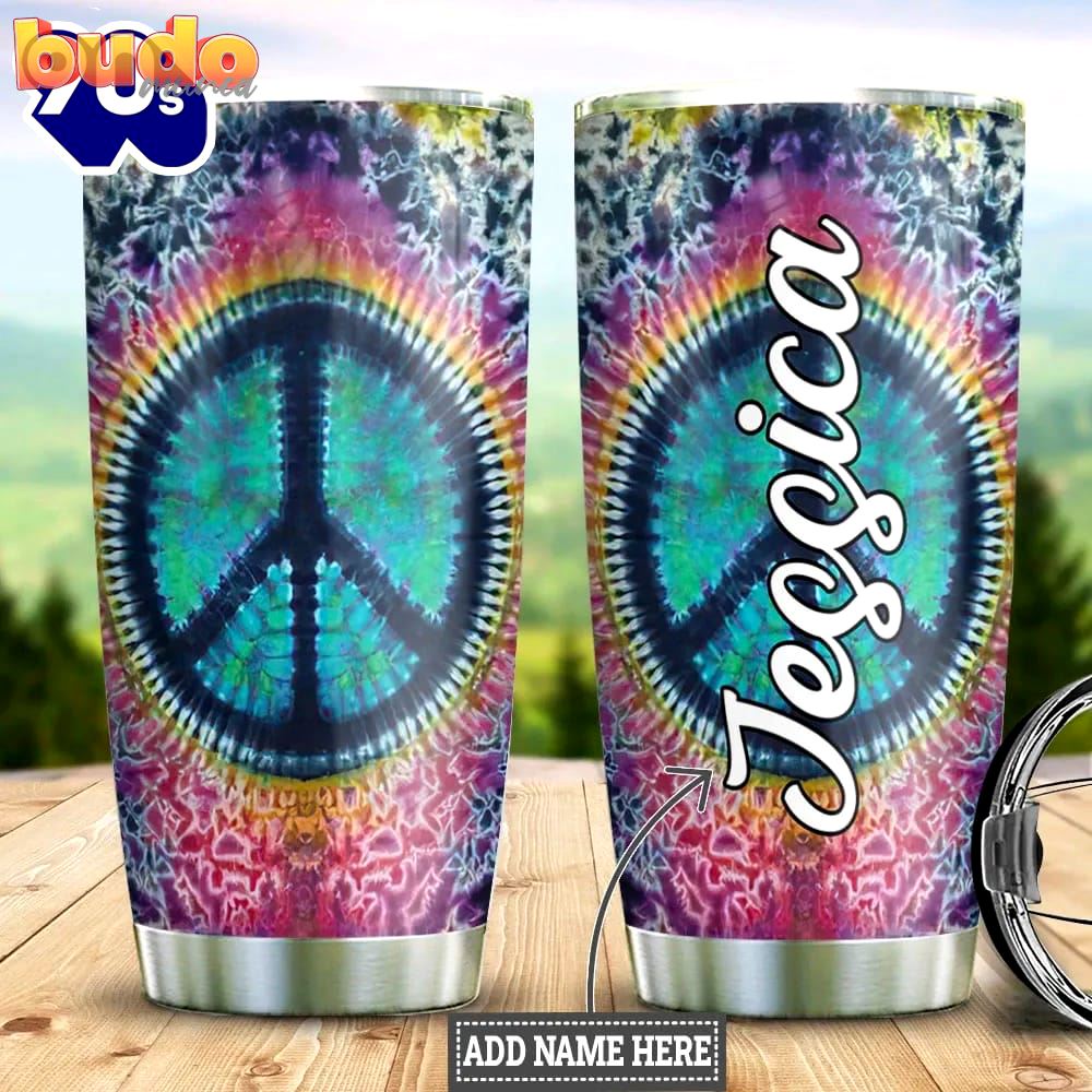 Tie dye hippie peace personalized…