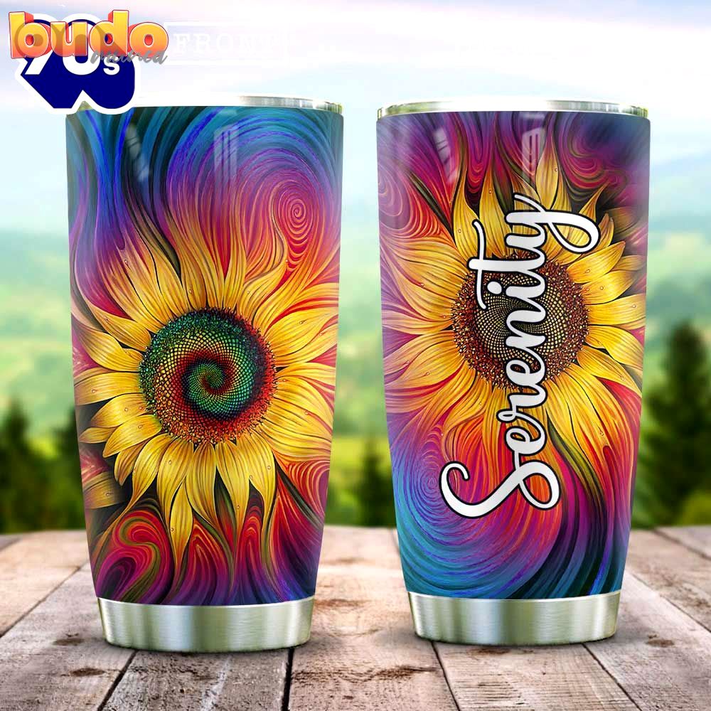 Tie dye hippie sunflower personalized…