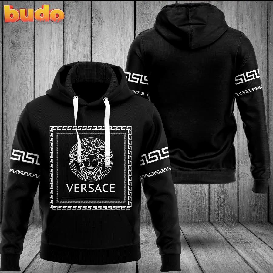 Versace black luxury unisex hoodie luxury brand outfit for men women