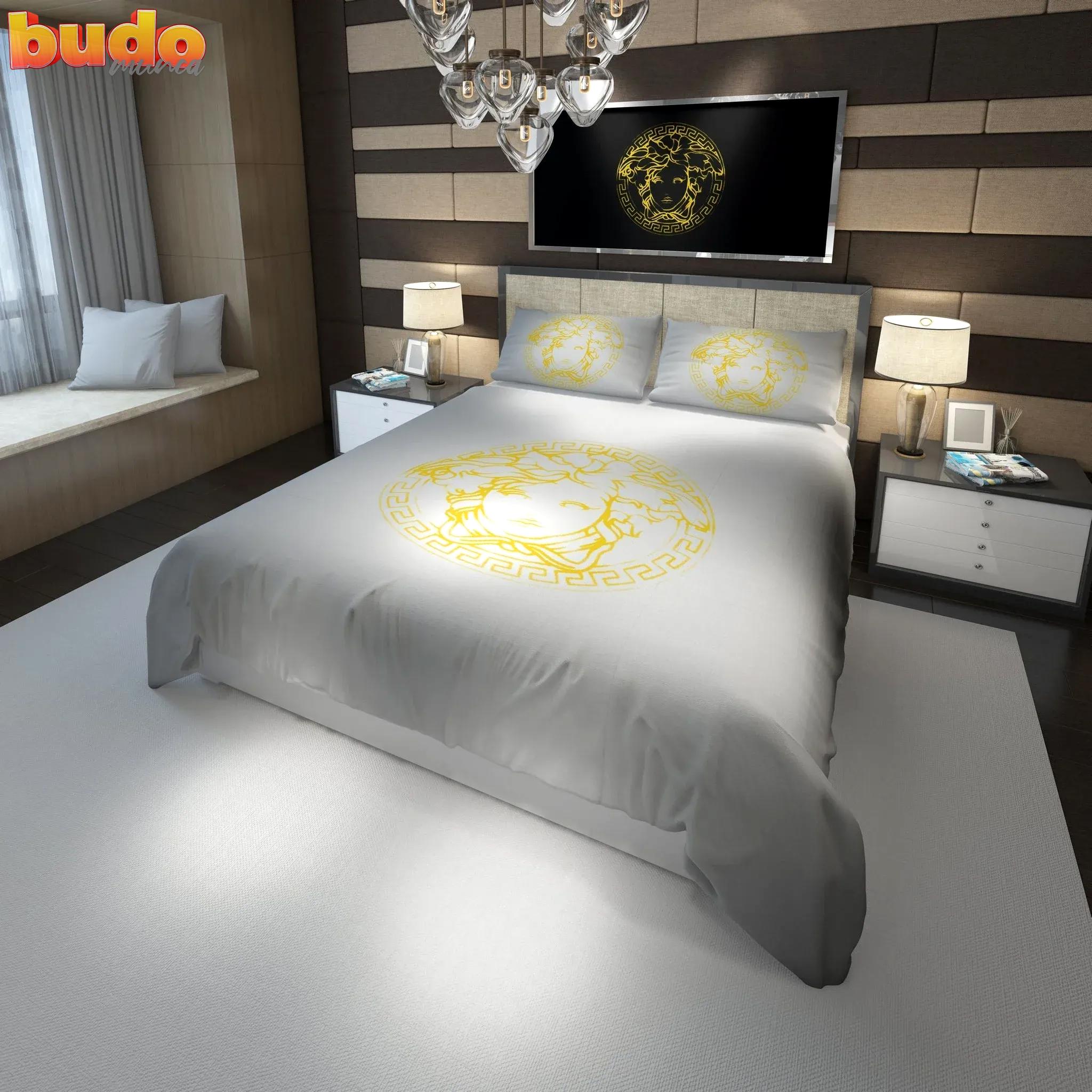 Versace england luxury brand barocco logo golden bedding sets duvet cover bedroom sets bedset bedlinen