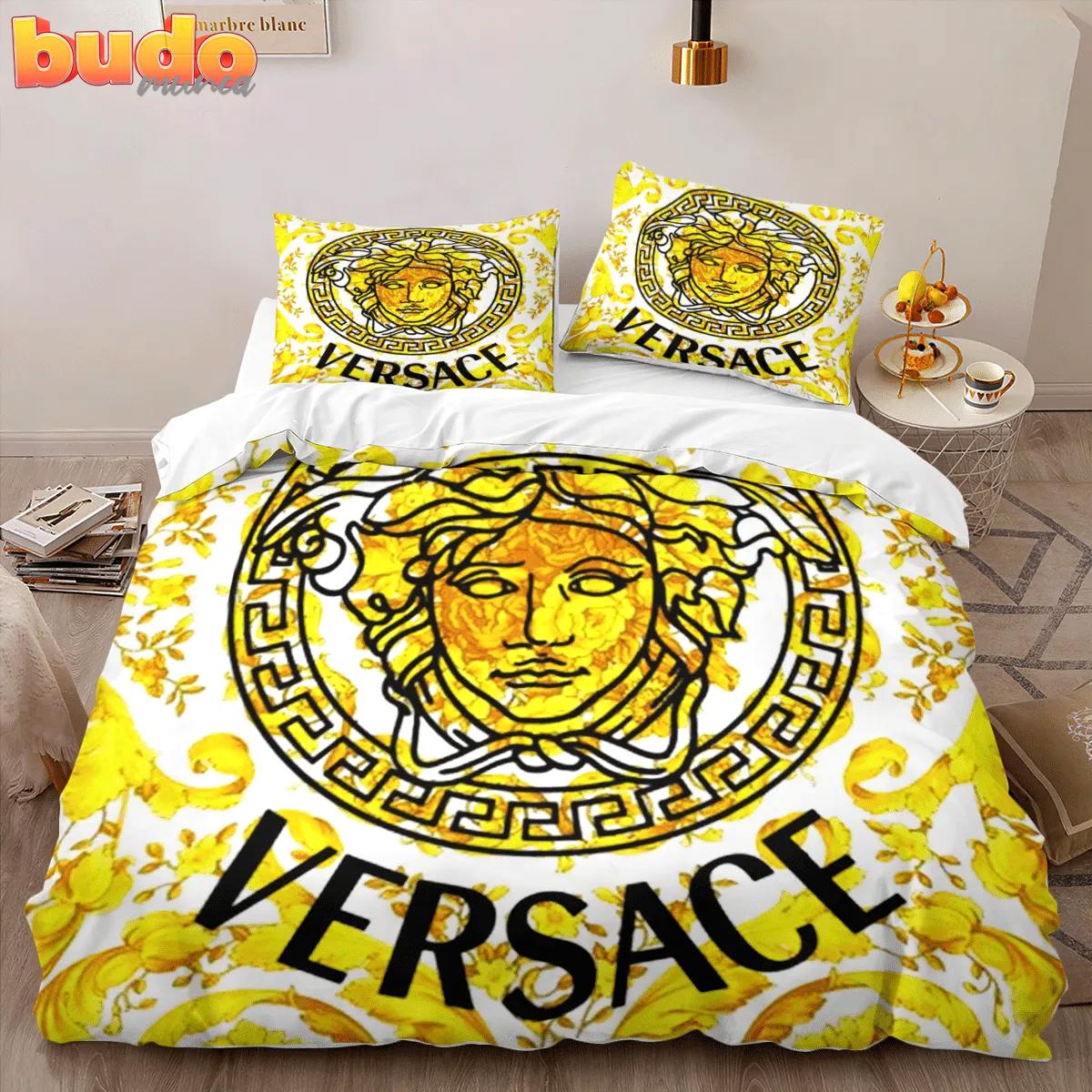 Versace gold limited edition luxury brand high-end bedding set home decor