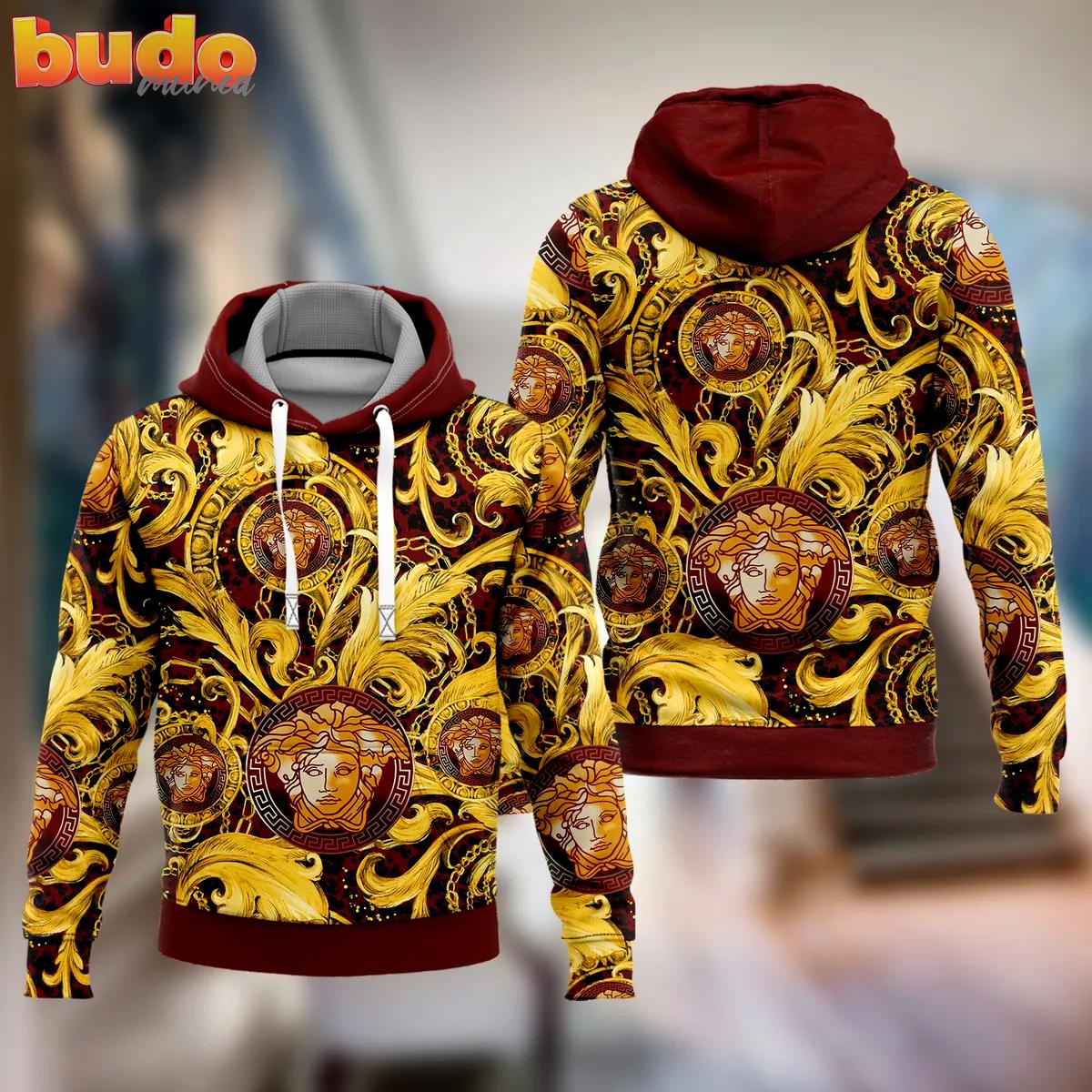 Versace golden logo luxury unisex hoodie luxury brand outfit for men women