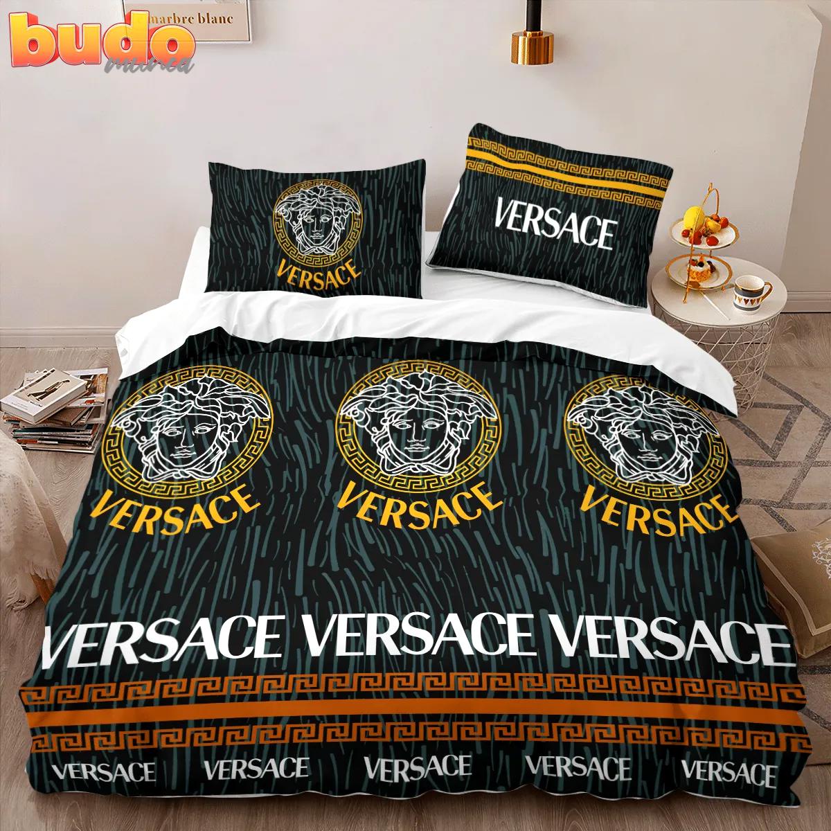 Versace hot luxury brand logo high-end bedding set lv home decor