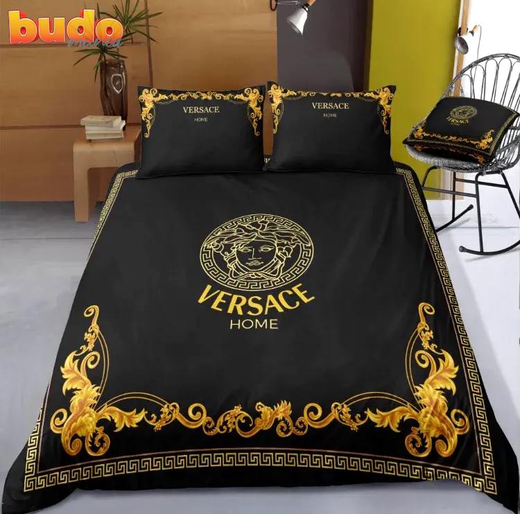 Versace logo new luxury fashion brand bedding set bedspread duvet cover set