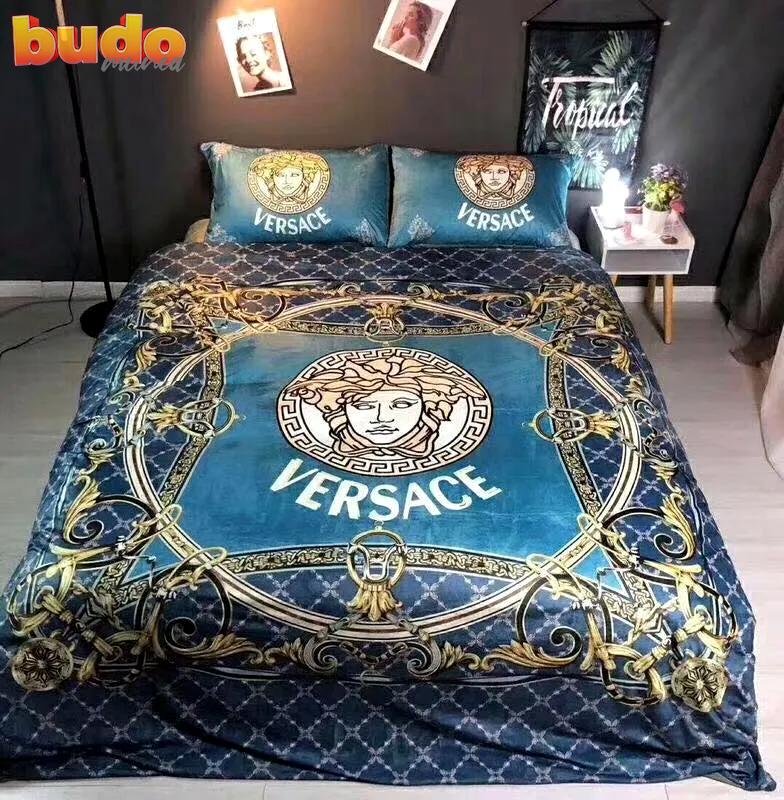 Versace luxury fashion brand bedding set bedspread duvet cover set