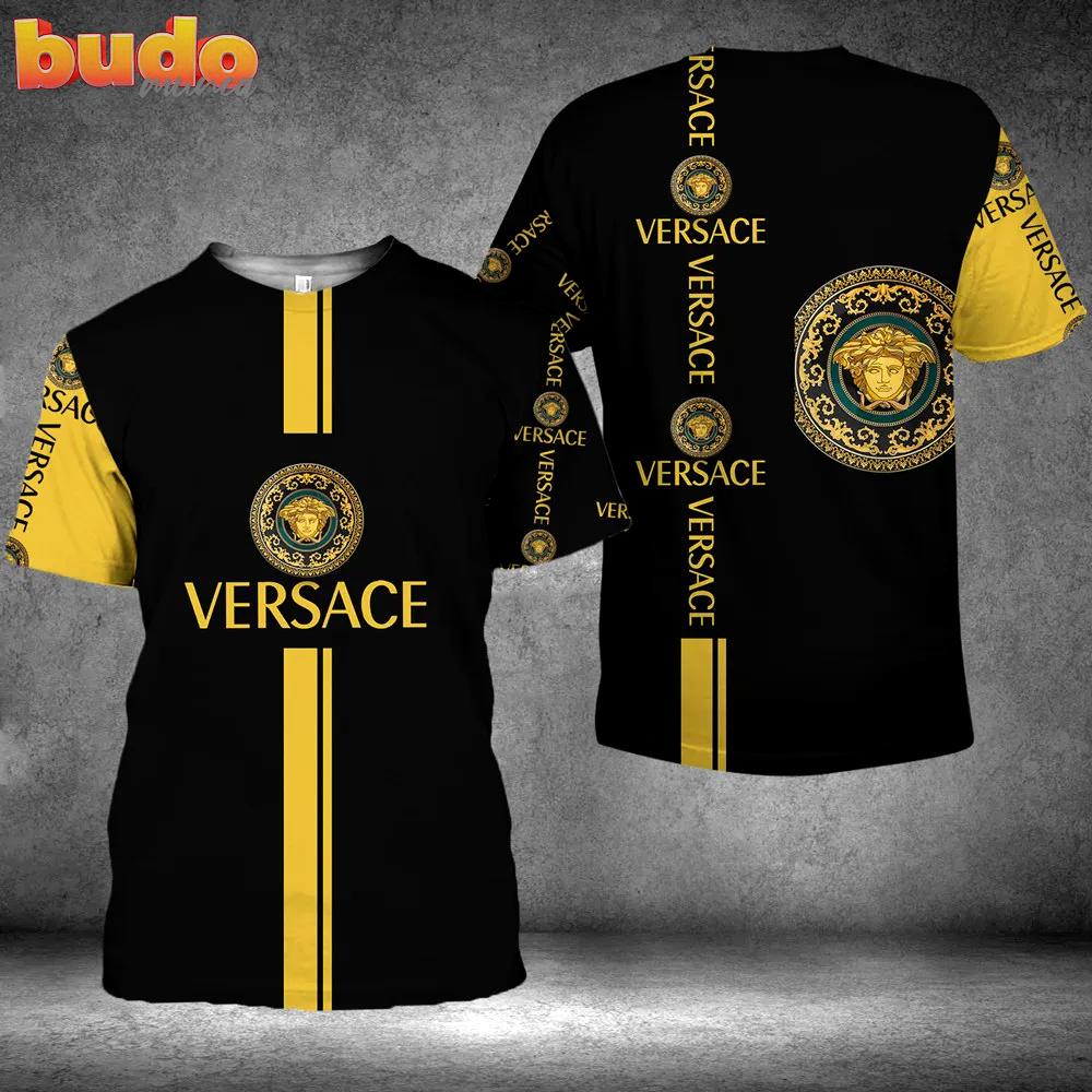 Versace medusa black luxury brand premium t-shirt outfit for men women