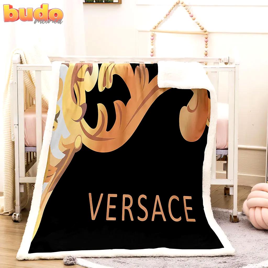Versace pattern luxury brand premium blanket fleece home decor