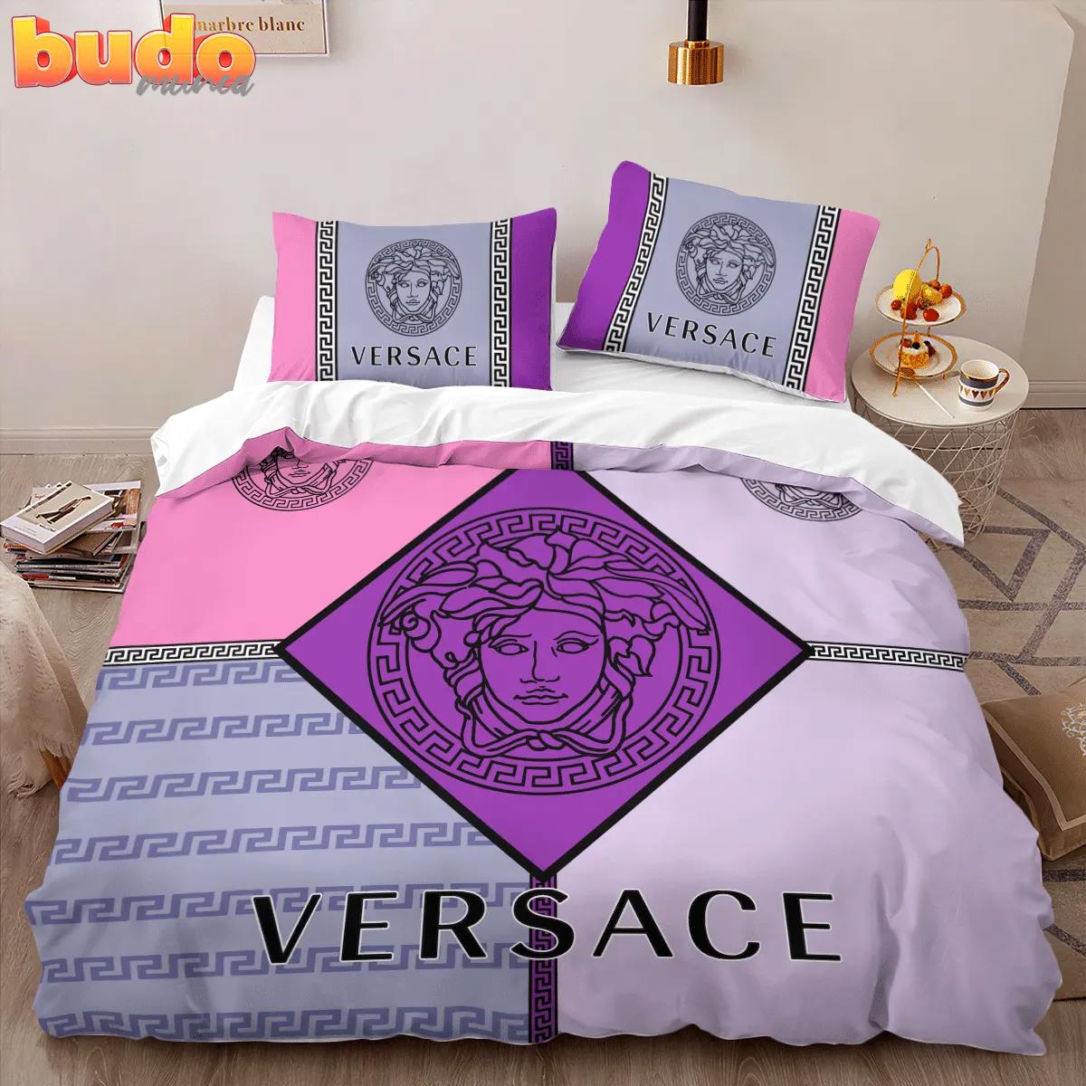 Versace violet limited edition luxury brand high-end bedding set home decor