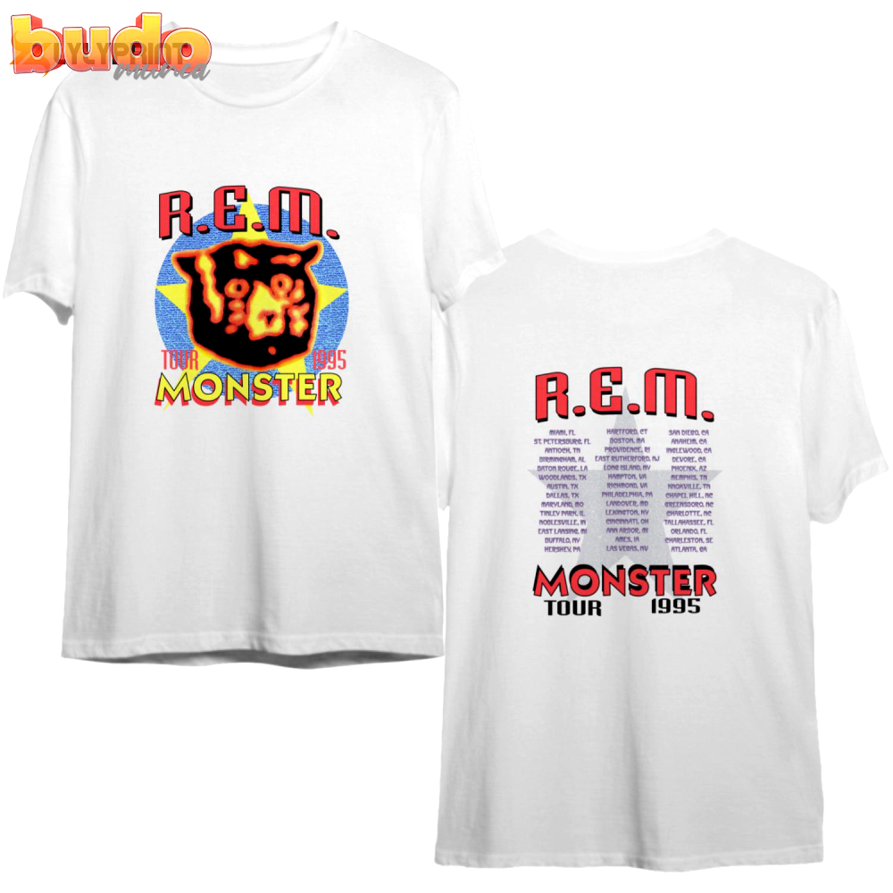 Vintage 1995 rem monster tour t-shirt, rem t-shirt, rem tour 1995 t-shirt