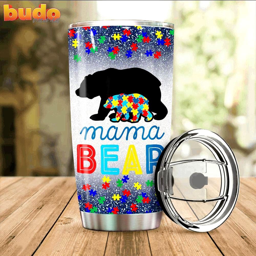 Womens autism awareness mama bear…