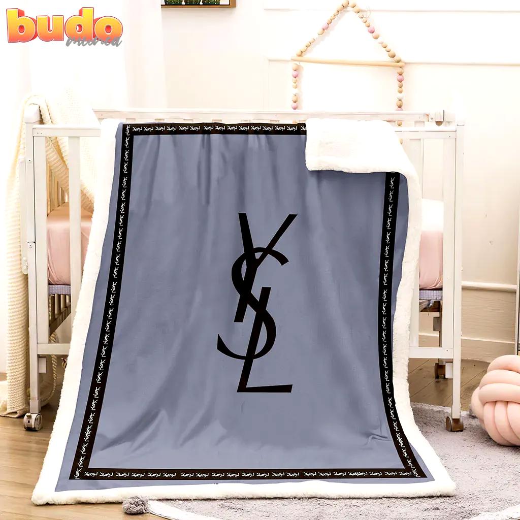Yves saint laurent premium blanket fleece home decor luxury brand