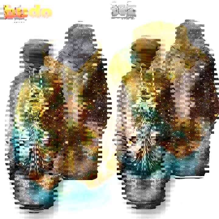 Zodiac galaxy pattern libra 3d all print hoodie, zip- up hoodie