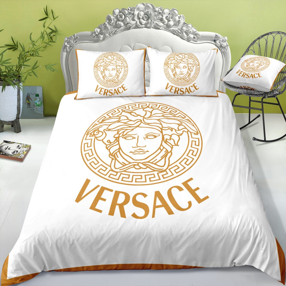 Gianni versace white luxury brand highend bedding set duvet cover hot
