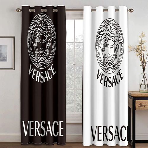 Versace black white window curtains hot 2023 luxury bedroom living room home decor
