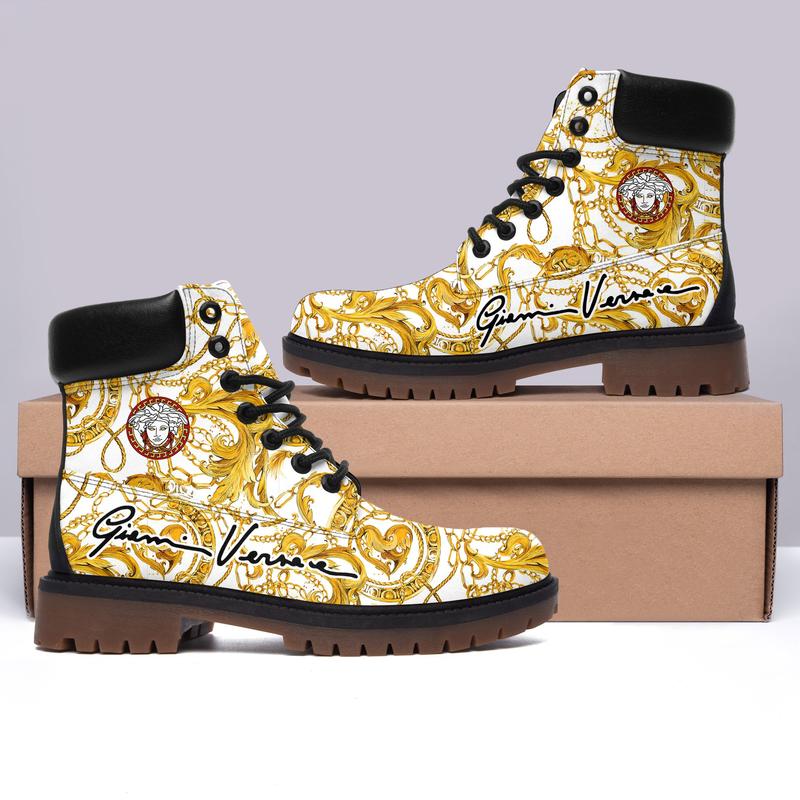 Gianni versace white timberland boots form timboots shoes hot 2023 gifts for men women