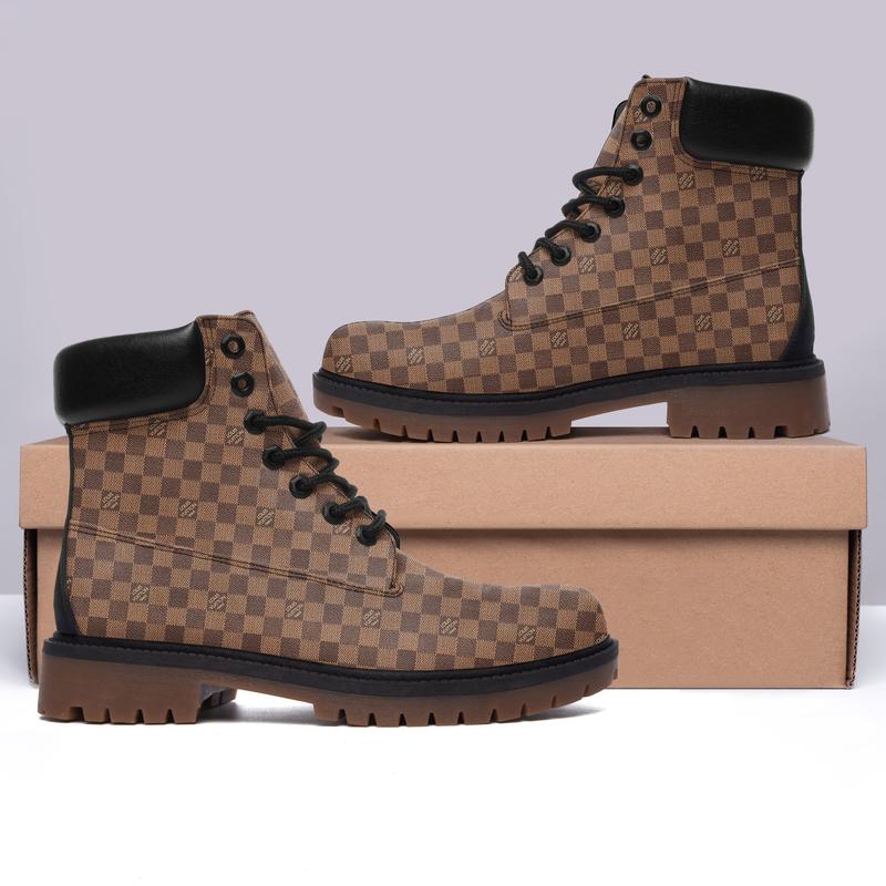 Louis vuitton brown timberland boots form timboots shoes hot 2023 lv gifts for men women