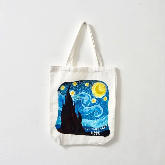 CafePress The Starry Night By Vincent Van Gogh Tote Bag Natural Canvas Tote Bag