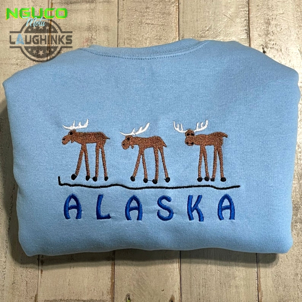 Alaska embroidered crewneckembroidered crewnecknational park sweatshirt embroidery tshirt sweatshirt hoodie gift