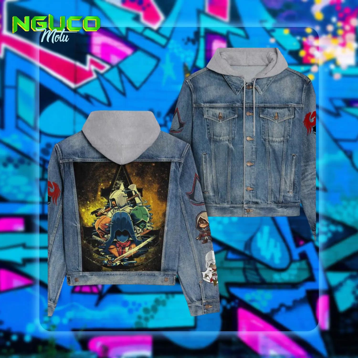 Assassin’s creed mirage hooded denim jacket