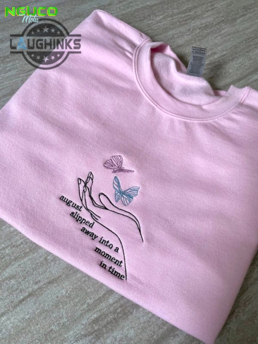 August slipped away folklore taylor swift embroidered sweatshirt embroidery tshirt sweatshirt hoodie gift new