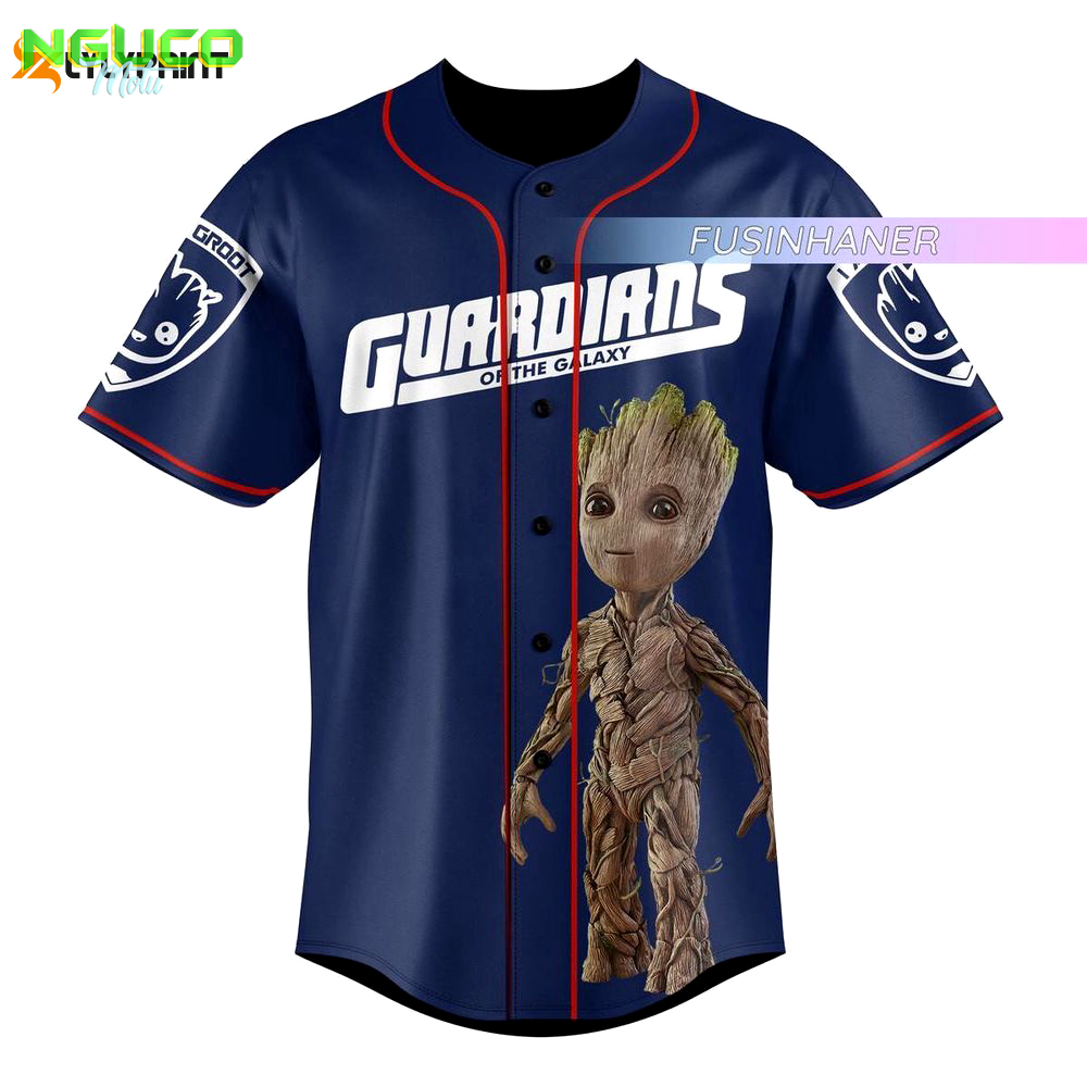 Baby groot baseball jersey, marvel groot jersey shirt, groot guardians jersey