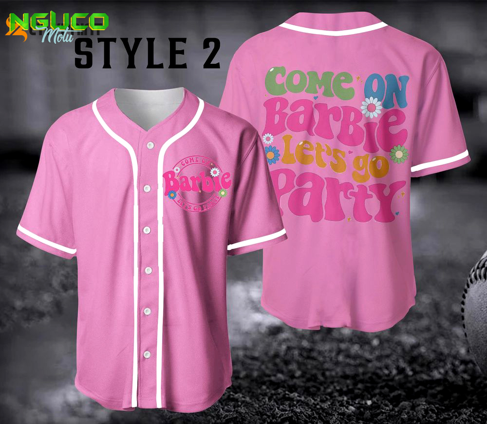 Barbie baseball jersey shirt, add your name and number on your jersey