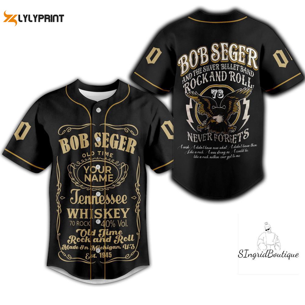 Bob seger jersey shirt, custom bob seger baseball jersey