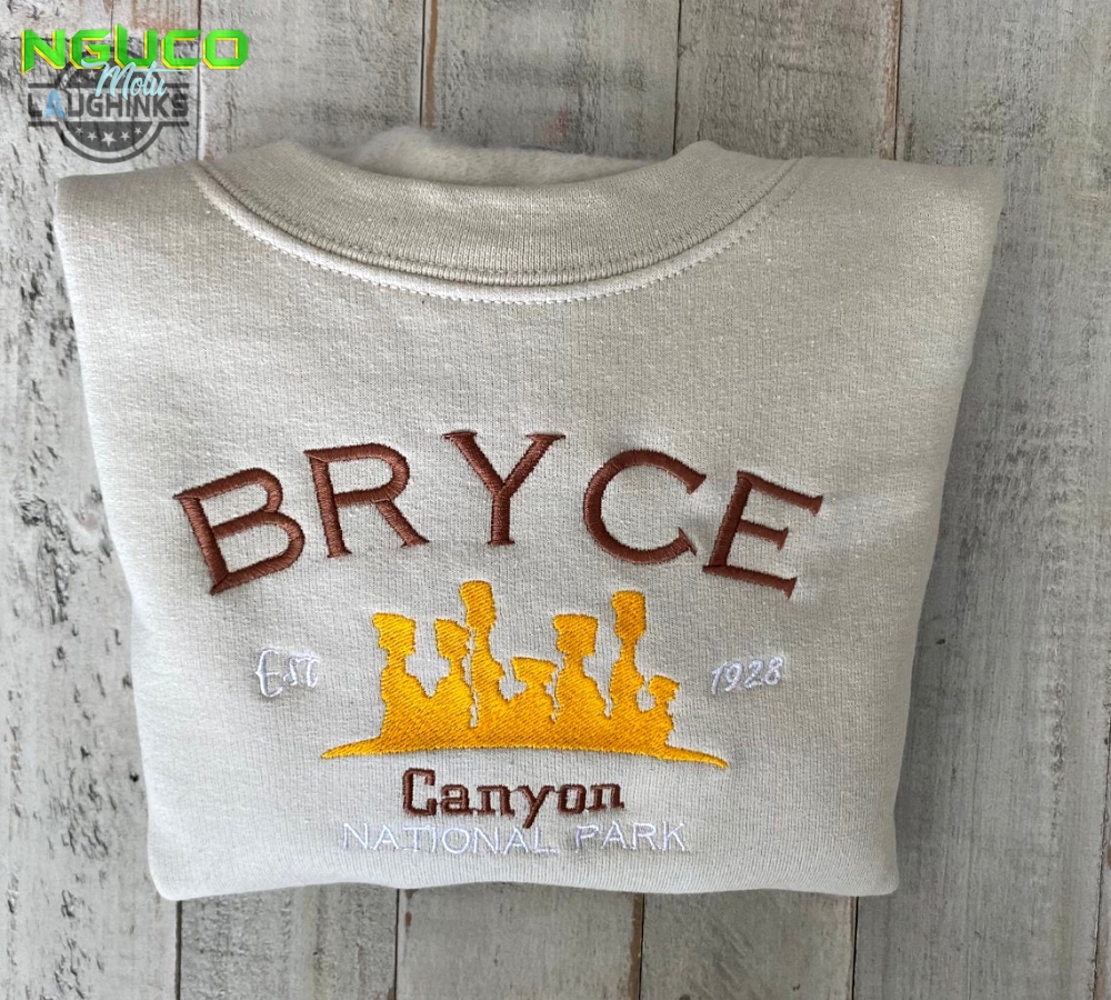 Bryce canyon national park embroidered crewneck embroidered crewneck national park sweatshirt embroidery tshirt sweatshirt hoodie gift