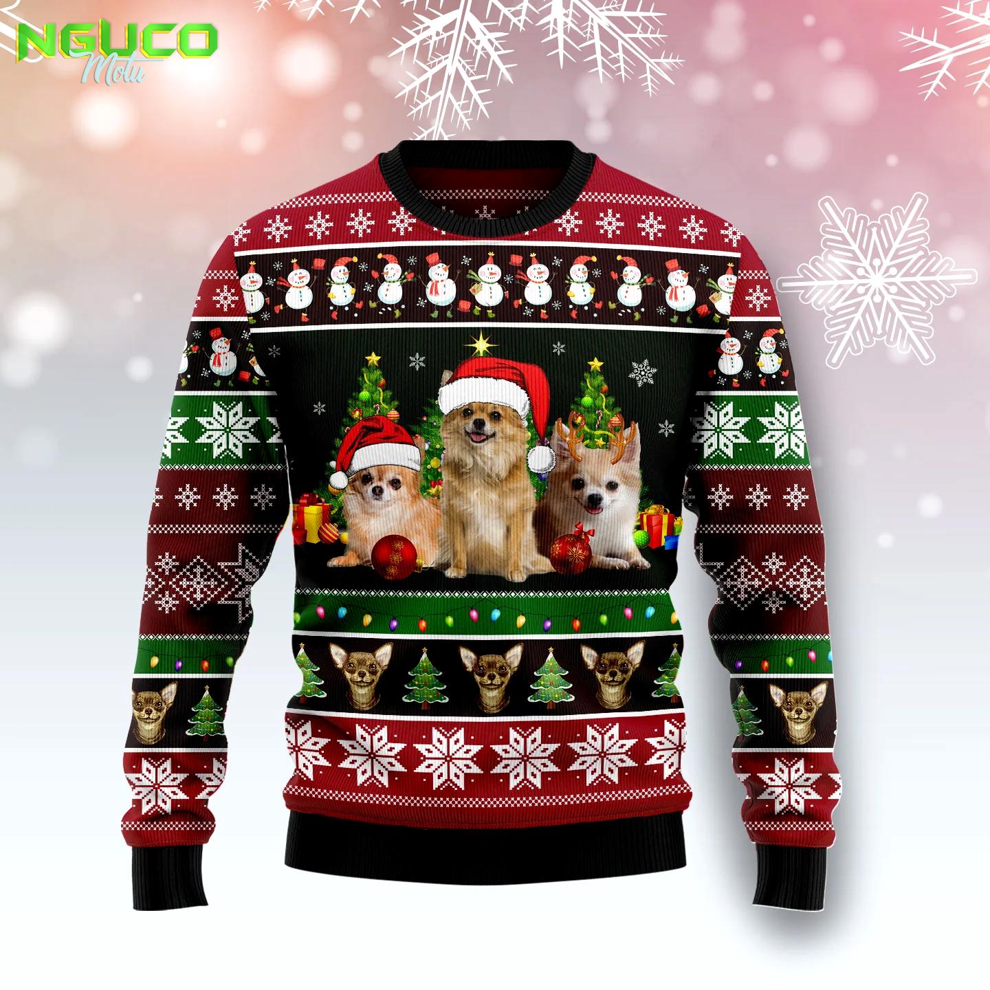 Chihuahua group beauty ty0511 ugly christmas sweater