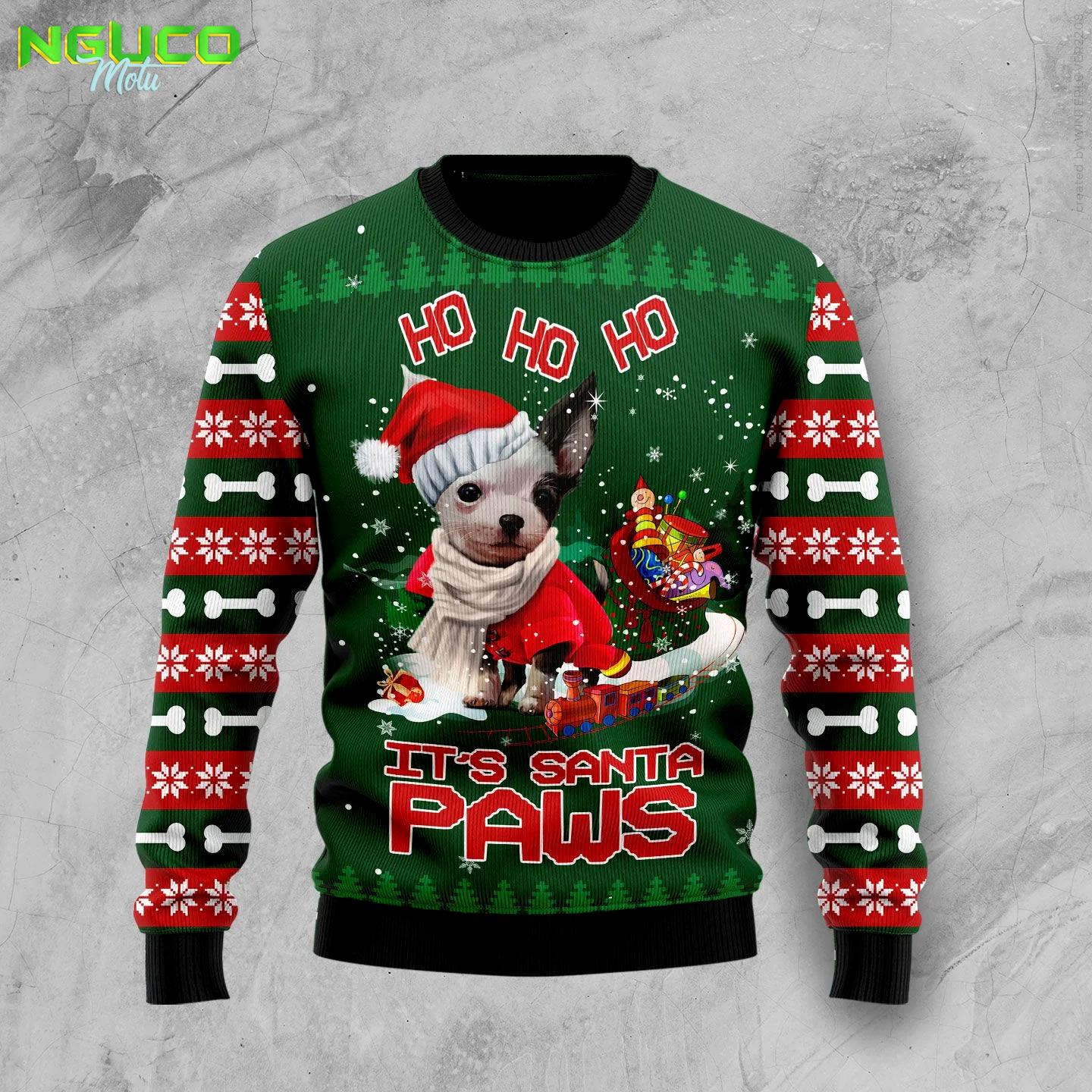 Chihuahua santa paws t249 ugly christmas sweater