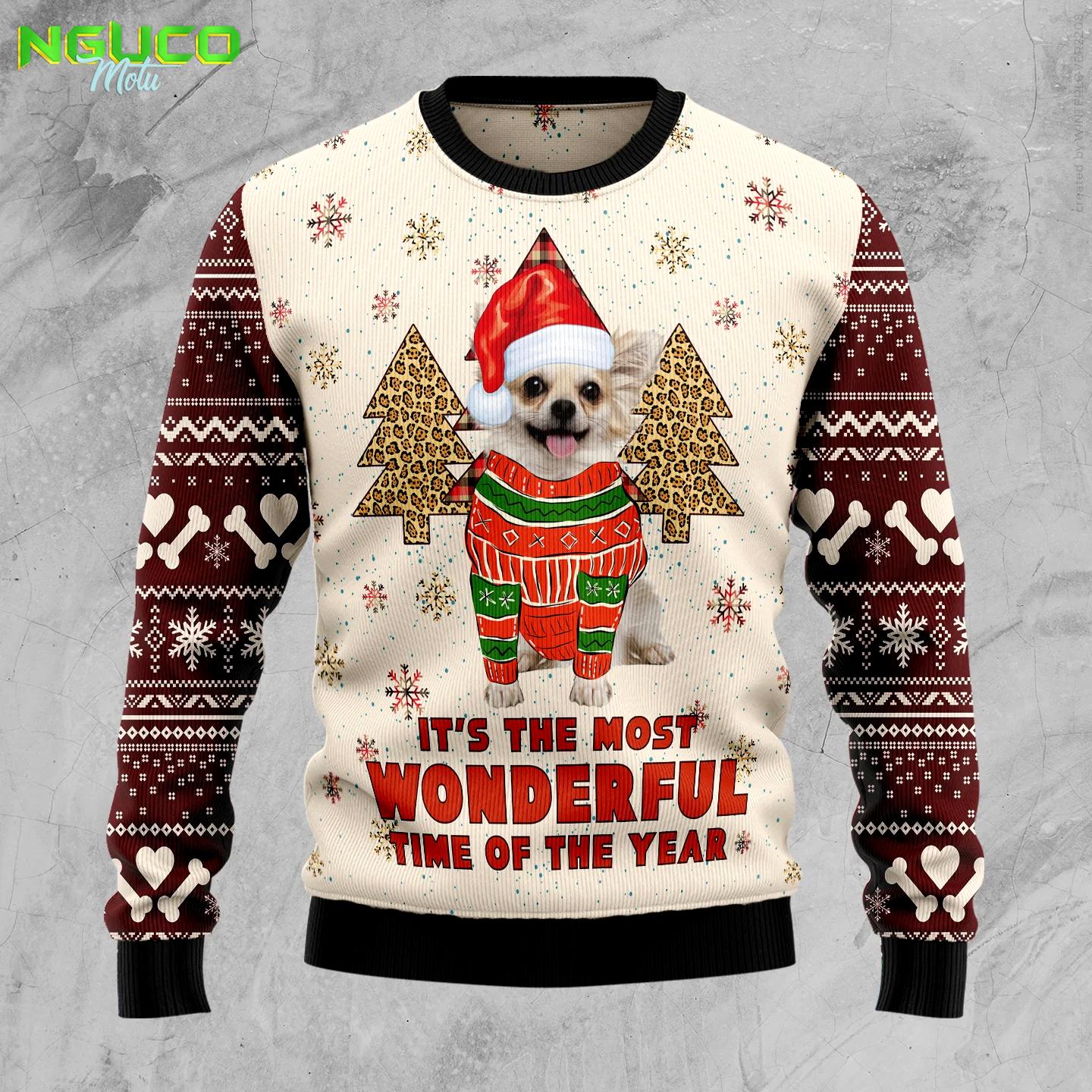 Chihuahua the most beautiful time tg5115 ugly christmas sweater