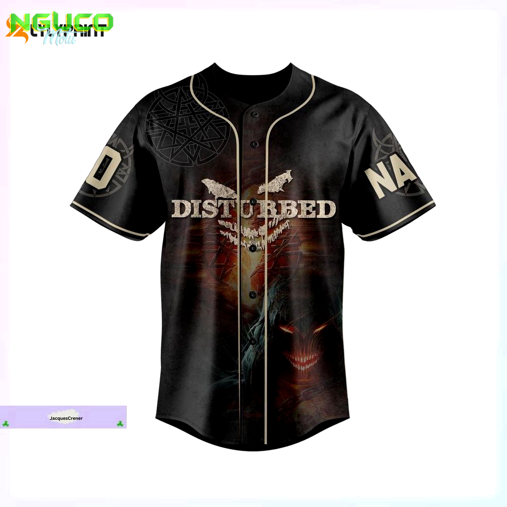 Custom disturbed jersey, disturbed baseball jersey