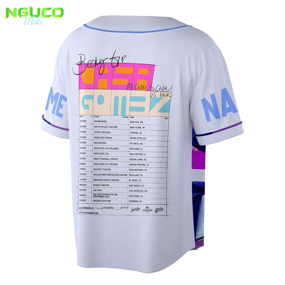 Custom name becky g 2023 tour baseball jersey