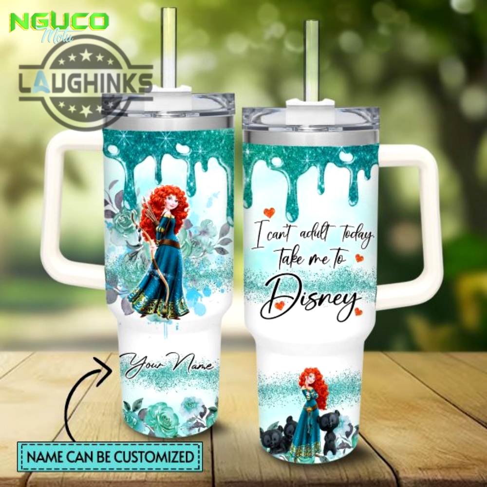 Custom name i cant adult merida brave 40oz stainless steel tumbler with handle and straw lid personalized stanley tumbler dupe 40 oz stainless steel travel cups