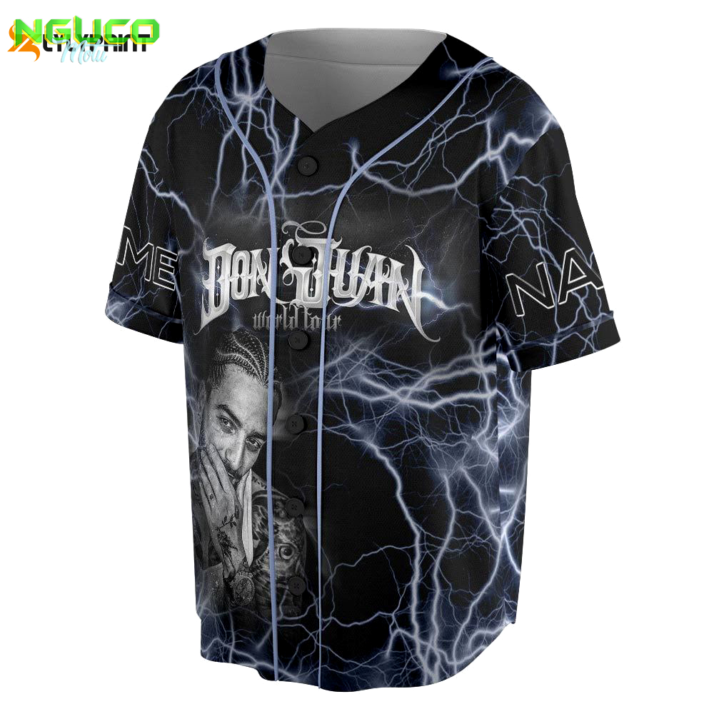 Custom name maluma 2023 tour baseball jersey