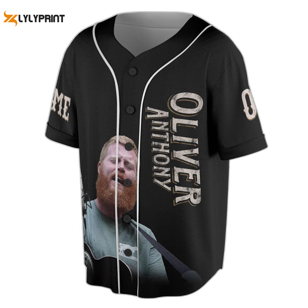 Custom name oliver anthony baseball jersey, rich men north of richmond country music lover