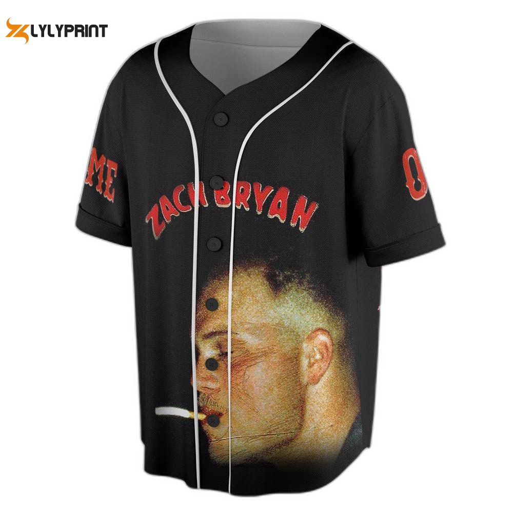 Custom name zach bryan baseball jersey for men women, zach bryan rock country music lover