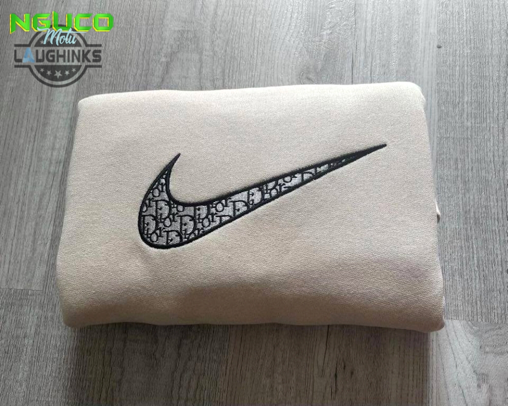 Dior swoosh embroidered sweatshirt embroidery tshirt sweatshirt hoodie gift