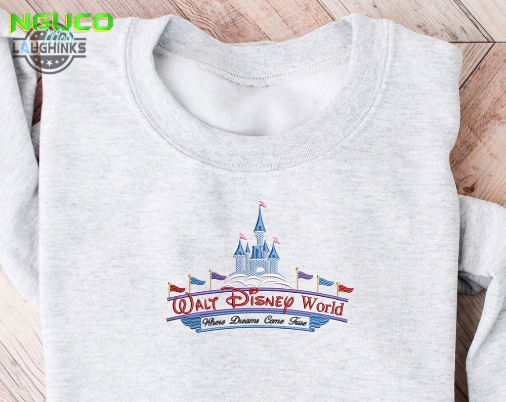 Disney world entrance embroidered crewneck disney embroidered sweatshirt disney crewneck disney sweatshirt womens disney crewneck embroidery tshirt sweatshirt hoodie gift