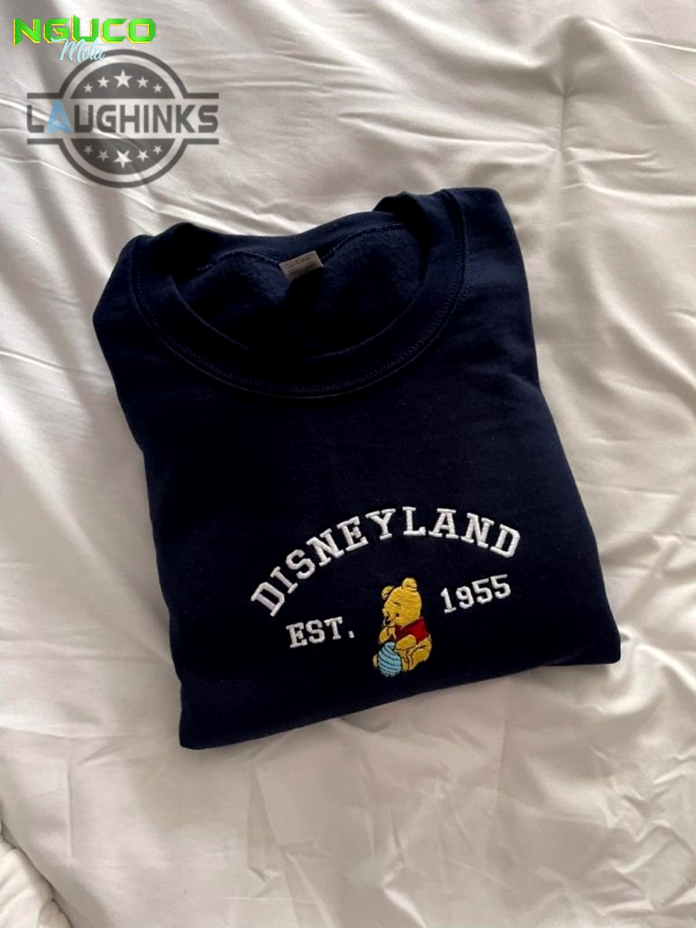 Disneyland winnie the pooh embroidered sweatshirt embroidery tshirt sweatshirt hoodie gift
