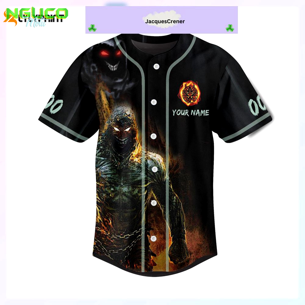 Disturbed jersey, the light baseball jersey