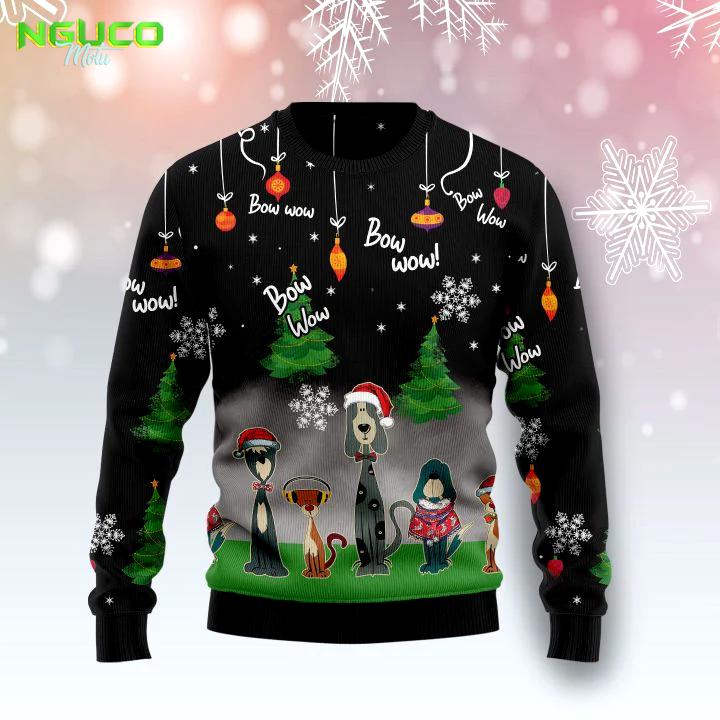 Dog bow wow t710 ugly christmas sweater