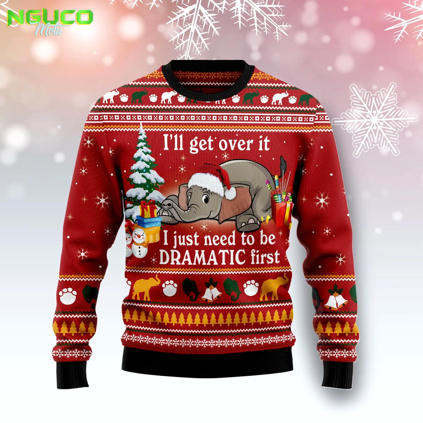 Elephant i ‘ll get over it g51030 ugly christmas sweater