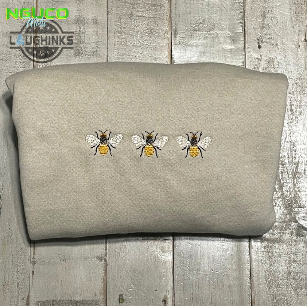Embroidered bumble bee crewneck bee sweatshirt cute vintage sweatshirt  trendy crewneck embroidery tshirt sweatshirt hoodie gift