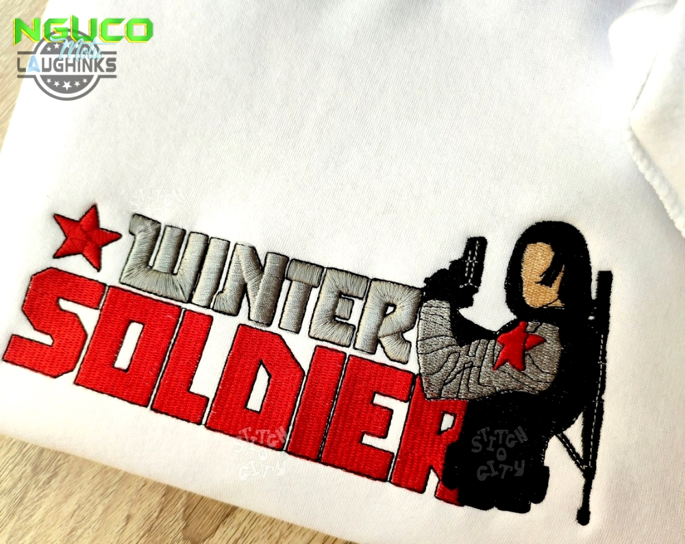Embroidered comic solider characters embroidered sweatshirt embroidered hoodie embroidery tshirt sweatshirt hoodie gift