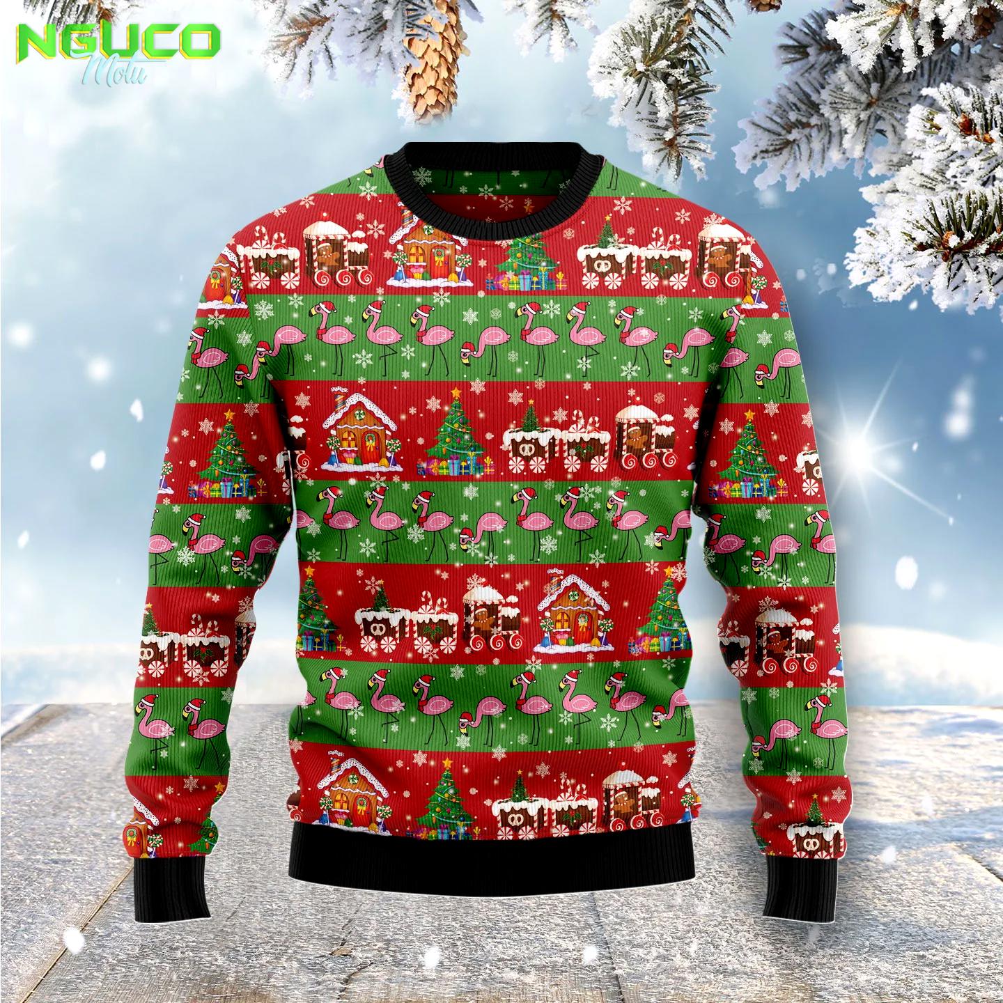 Flamingo snow g5114 ugly christmas sweater