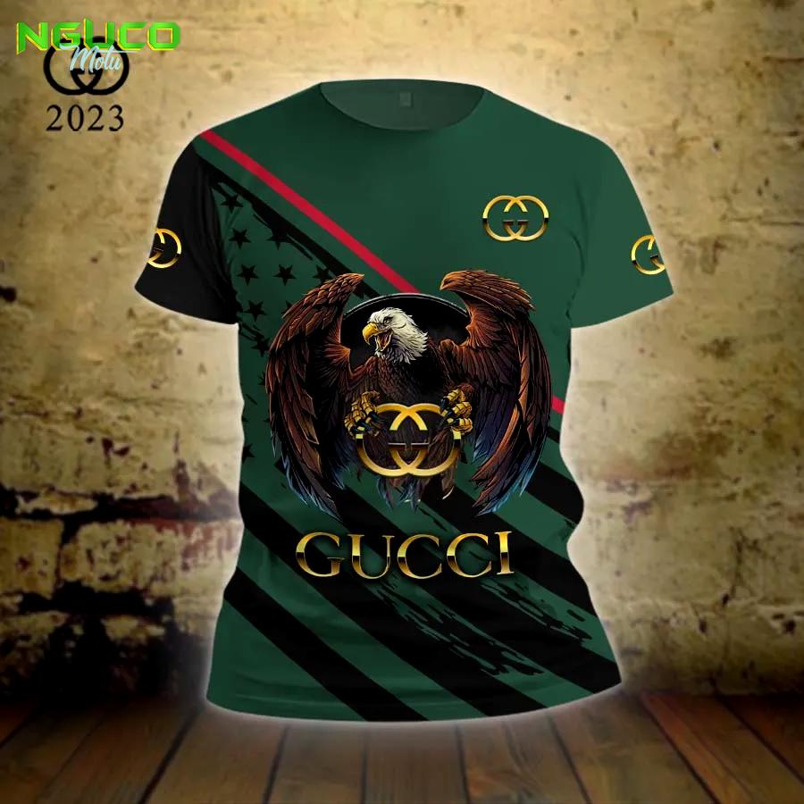 Gucci eagle green luxury brand t-shirt outfit for men women