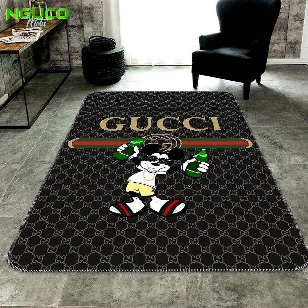 Gucci mickey mouse vip luxury fashion luxury brand rug carpet home decor